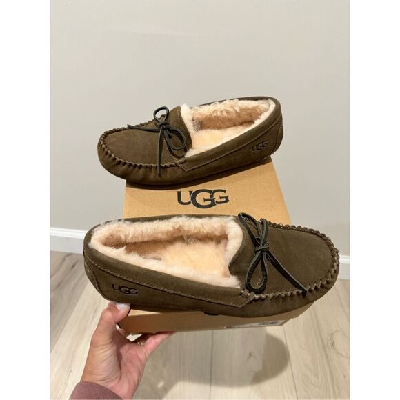UGG Australia Corvin Loafer Genuine Suede Mens Size 10 NEW Dry Leaf / Brown - Picture 1 of 7